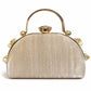 Silver Pearl Top Handle Clutch