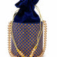 Silver Rhinestone Pearl Potli Bag