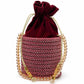 Golden Pearl Beaded Potli Bag