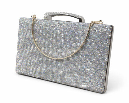 Crystal Box Clutch with Chain Handle