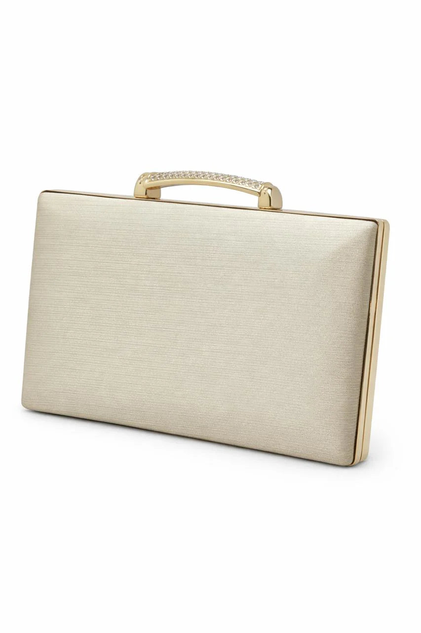 Antique Gold Top Handle Evening Clutch