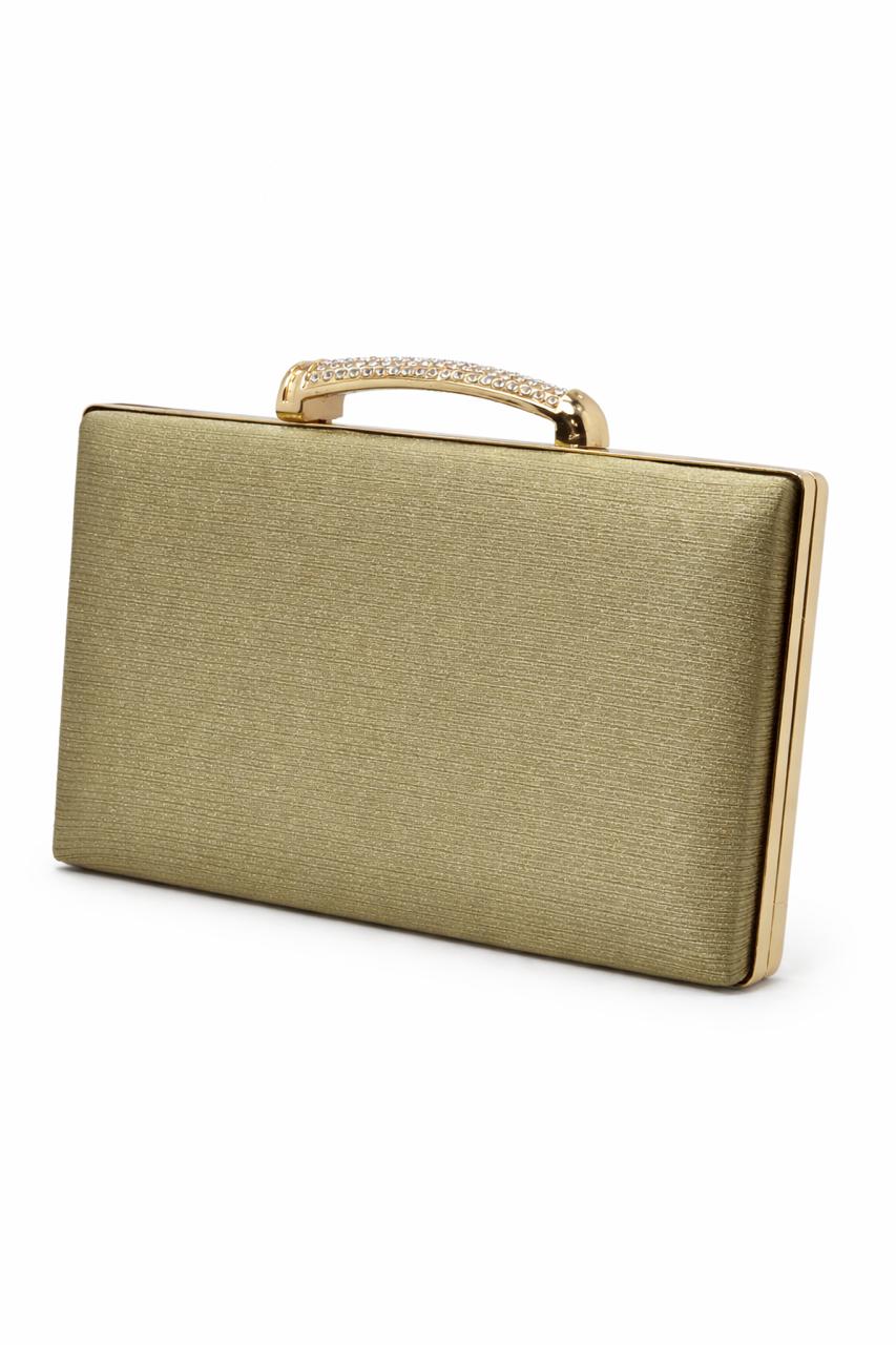 Antique Gold Top Handle Evening Clutch