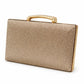 Champagne Glitter Top Handle Evening Clutch