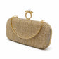 Gold Crystal Ring Clutch