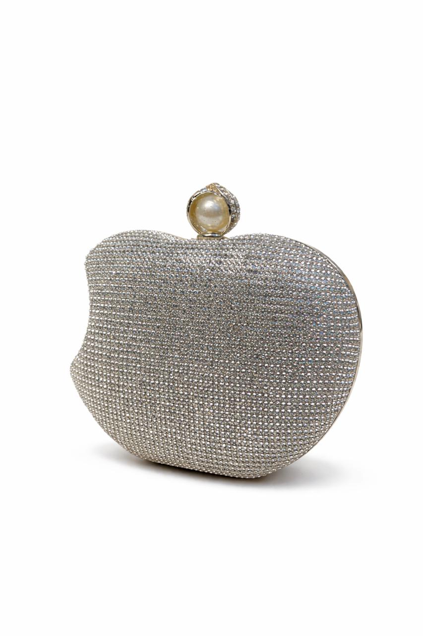 Pearl Rhinestone Clutch