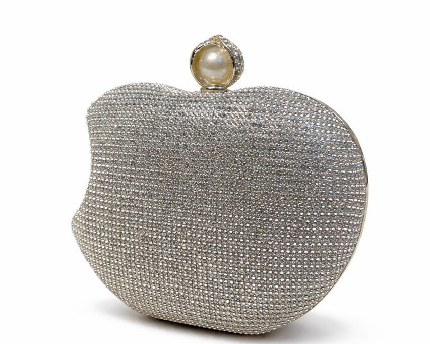 Pearl Rhinestone Clutch