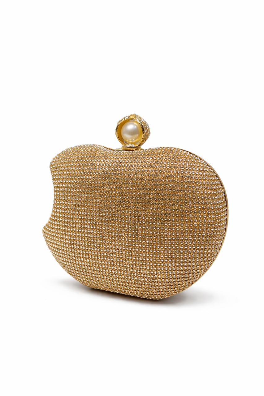 Pearl Rhinestone Clutch