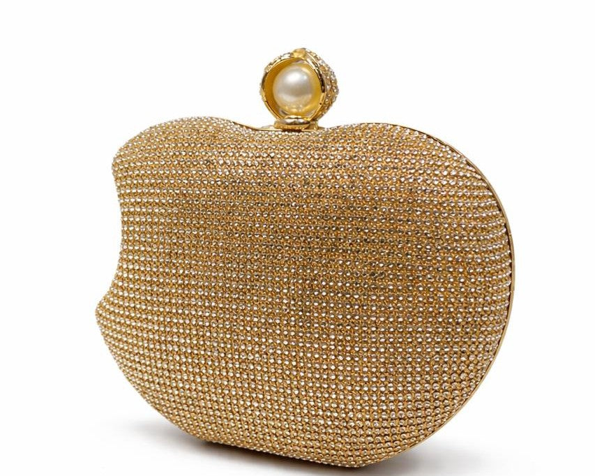 Pearl Rhinestone Clutch