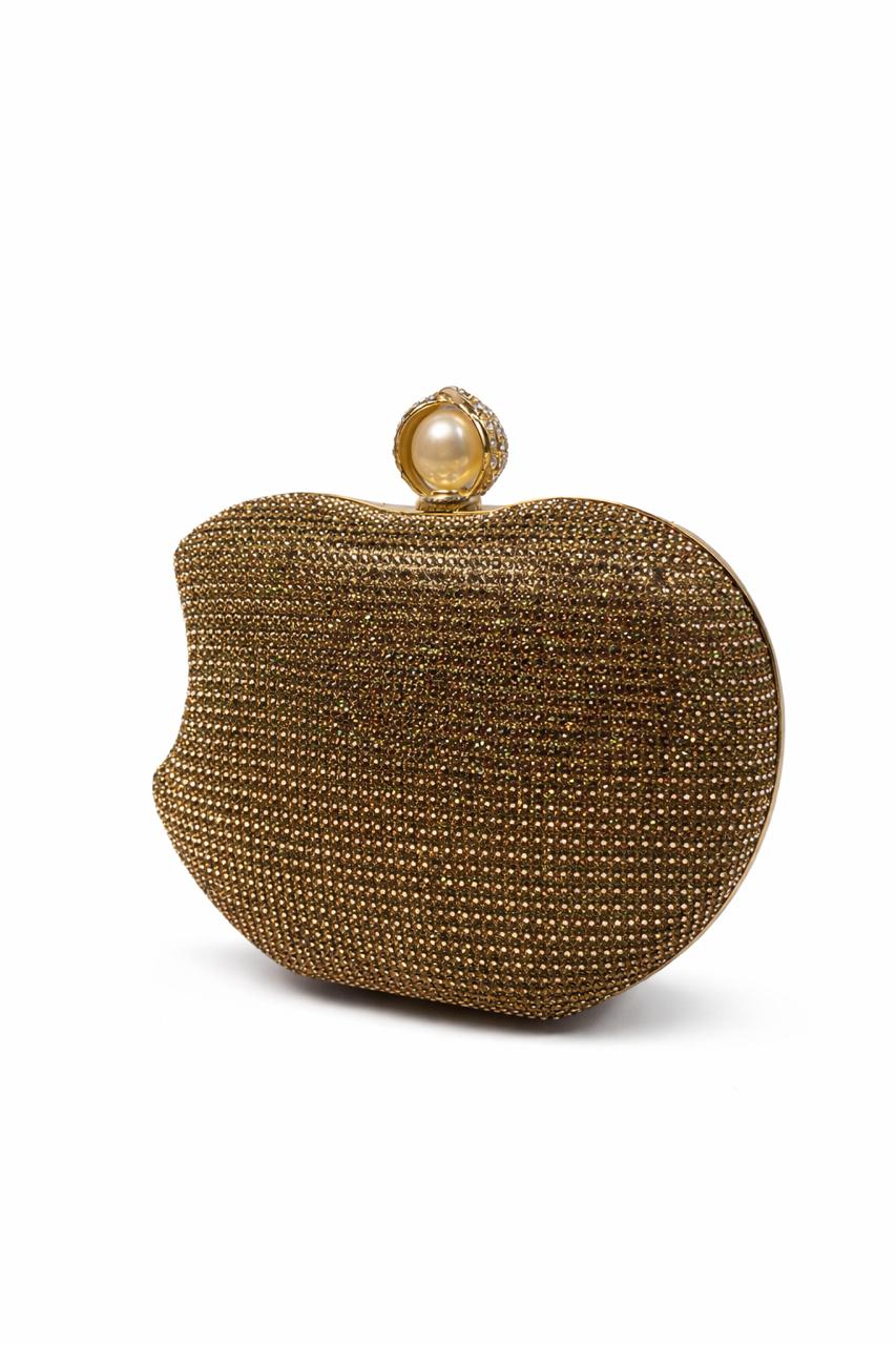 Pearl Rhinestone Clutch
