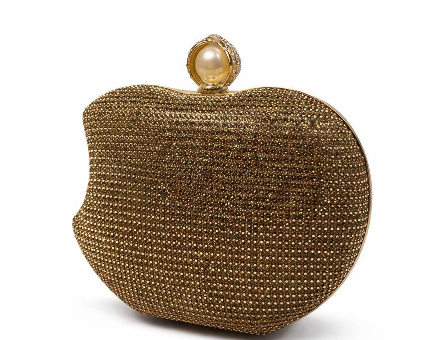 Pearl Rhinestone Clutch