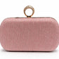 Crystal Ring Clasp Evening Clutch