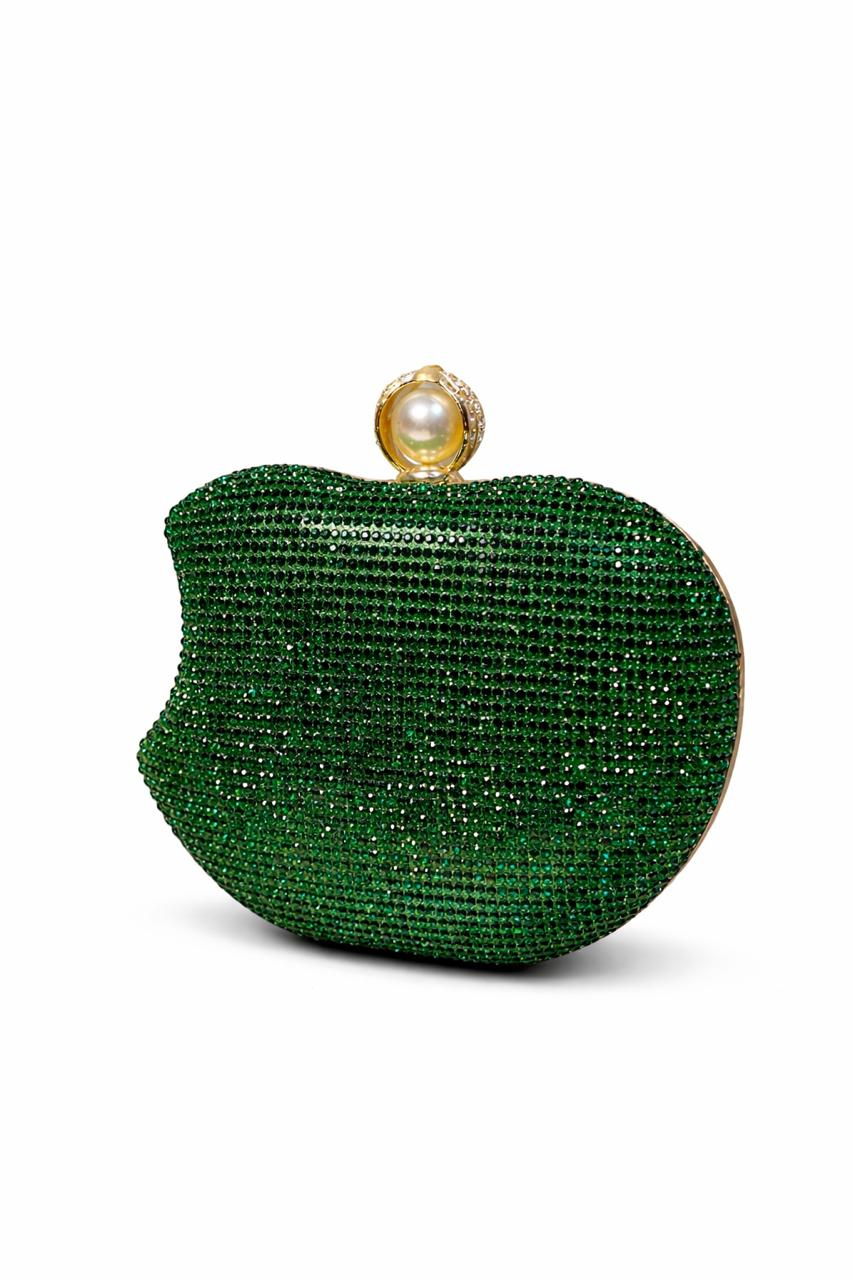 Pearl Rhinestone Clutch