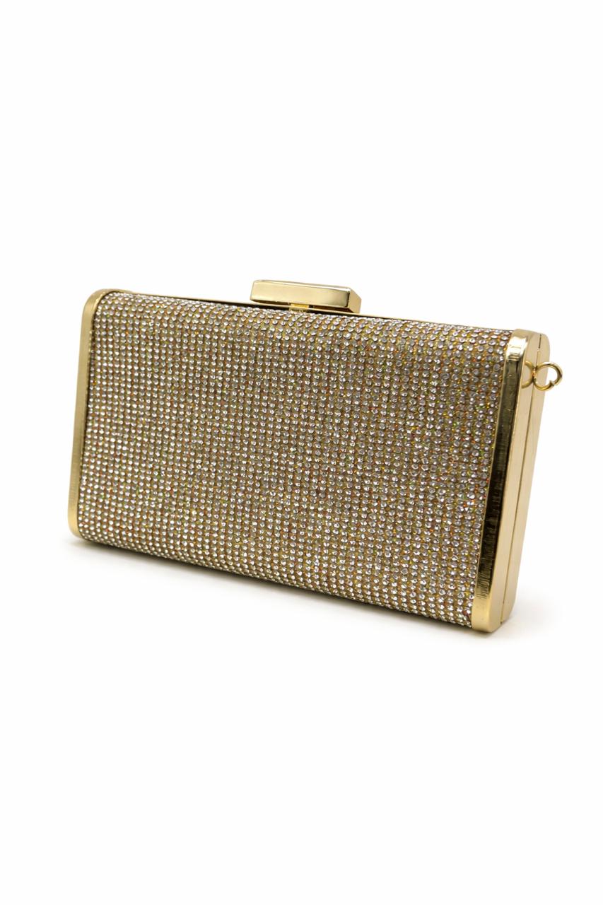 Golden Crystal Evening Clutch
