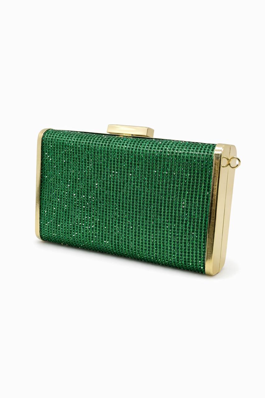 Golden Crystal Evening Clutch