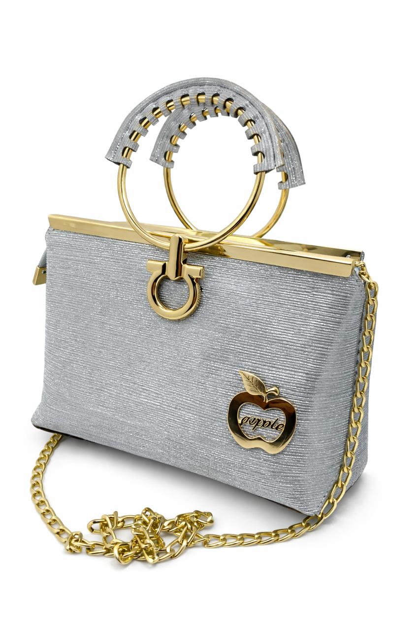 Blush Ring Handle Chain Handbag