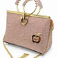 Blush Ring Handle Chain Handbag