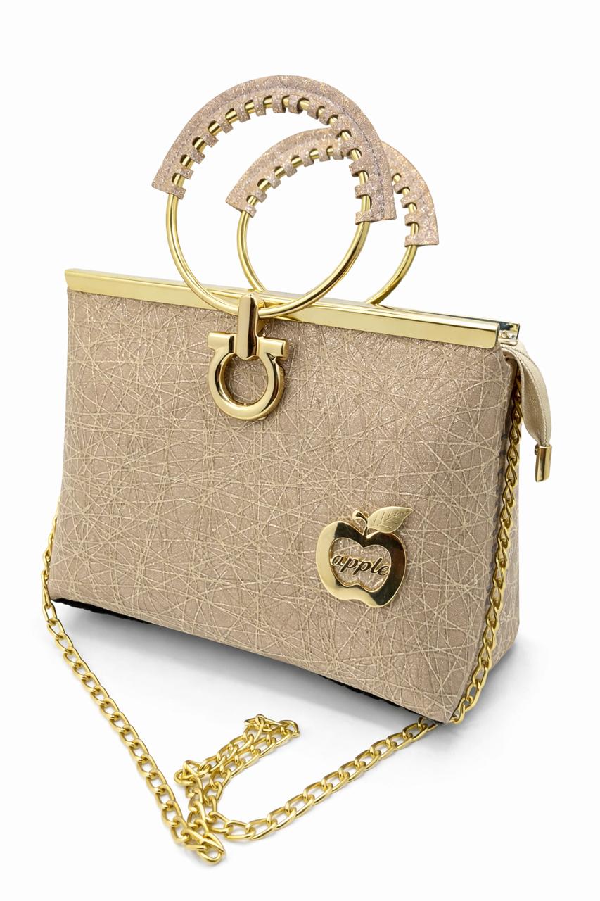Blush Ring Handle Chain Handbag