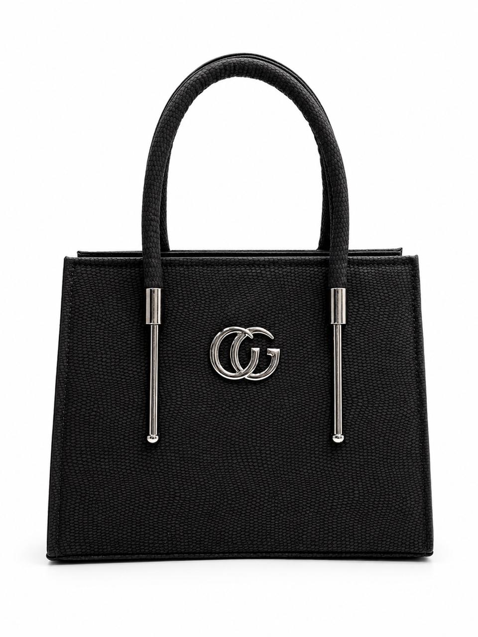 Tan Textured Top Handle Handbag