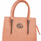 Tan Textured Top Handle Handbag