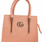 Tan Textured Top Handle Handbag