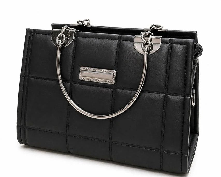 Sage Quilted Top Handle Handbag