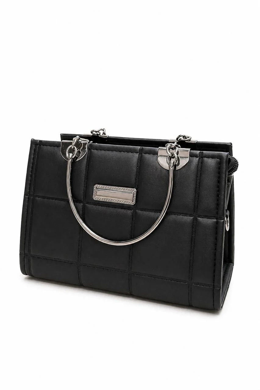 Sage Quilted Top Handle Handbag