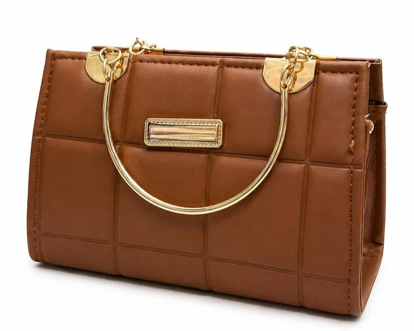 Sage Quilted Top Handle Handbag