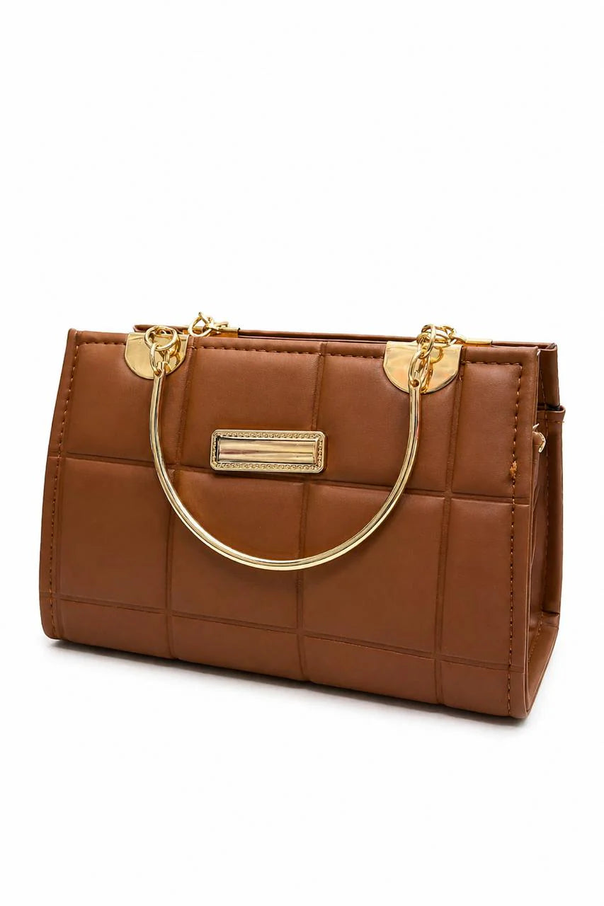Sage Quilted Top Handle Handbag