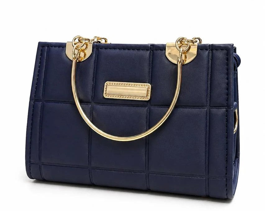 Sage Quilted Top Handle Handbag