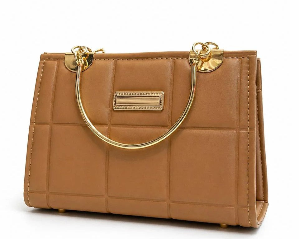 Sage Quilted Top Handle Handbag
