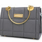 Sage Quilted Top Handle Handbag