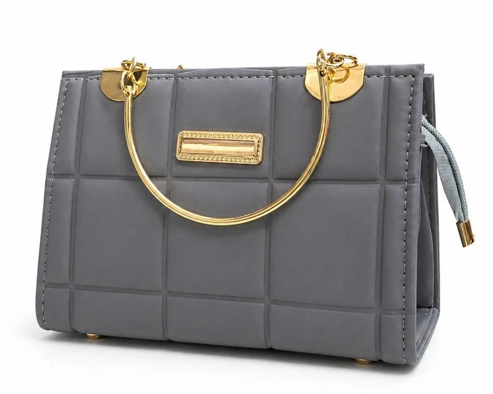 Sage Quilted Top Handle Handbag