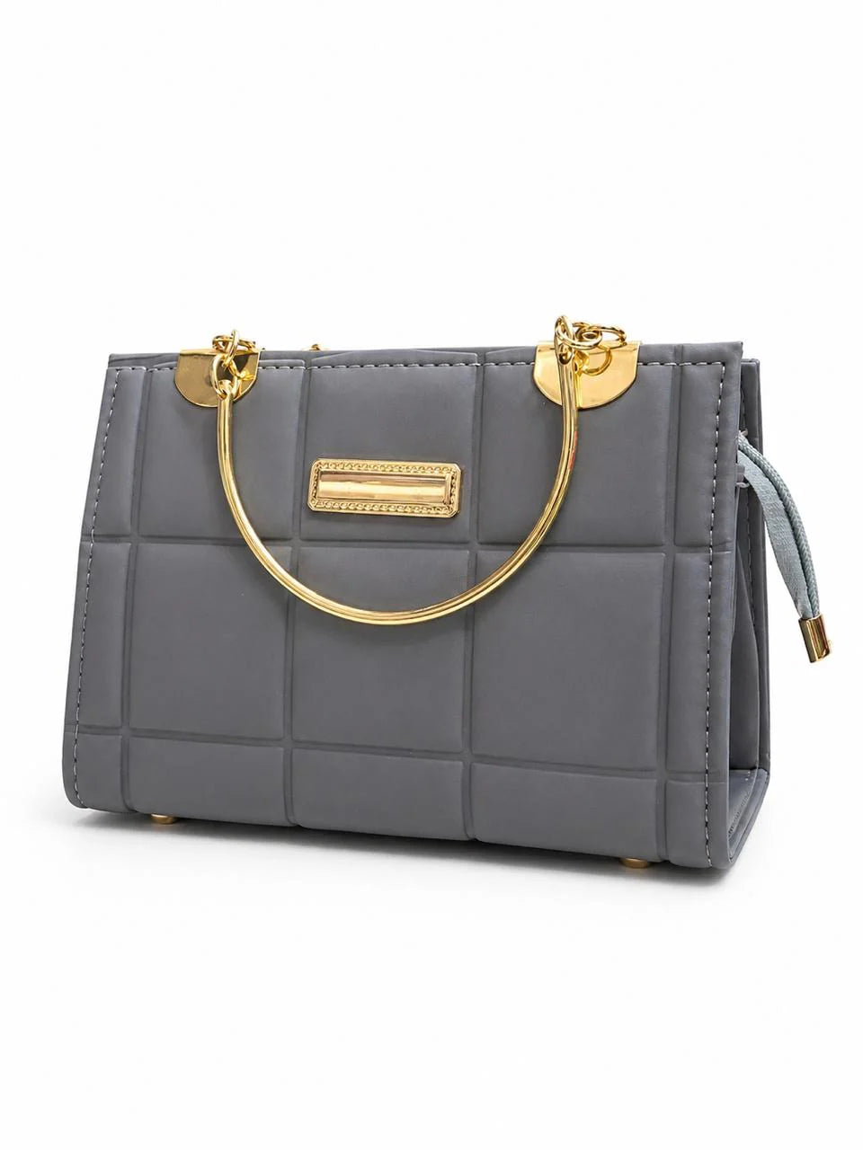 Sage Quilted Top Handle Handbag