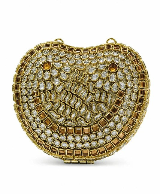 Royal Gold Stone Clutch
