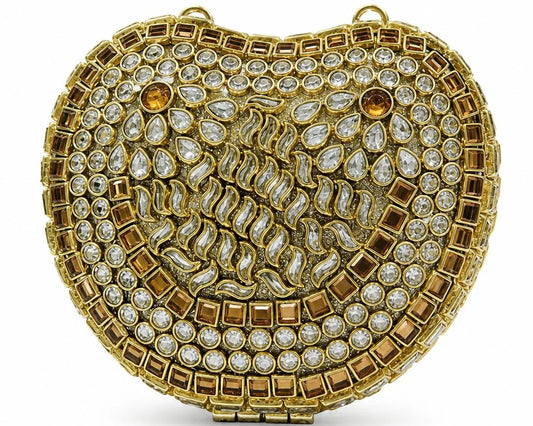 Royal Gold Stone Clutch