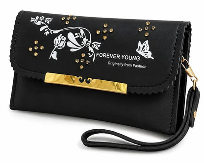 Emerald Floral Wristlet Wallet