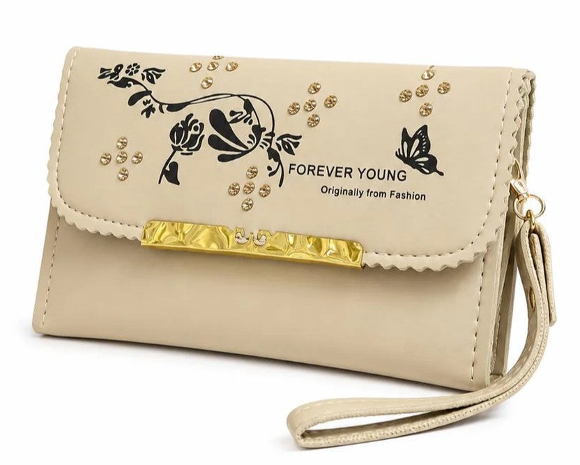 Emerald Floral Wristlet Wallet
