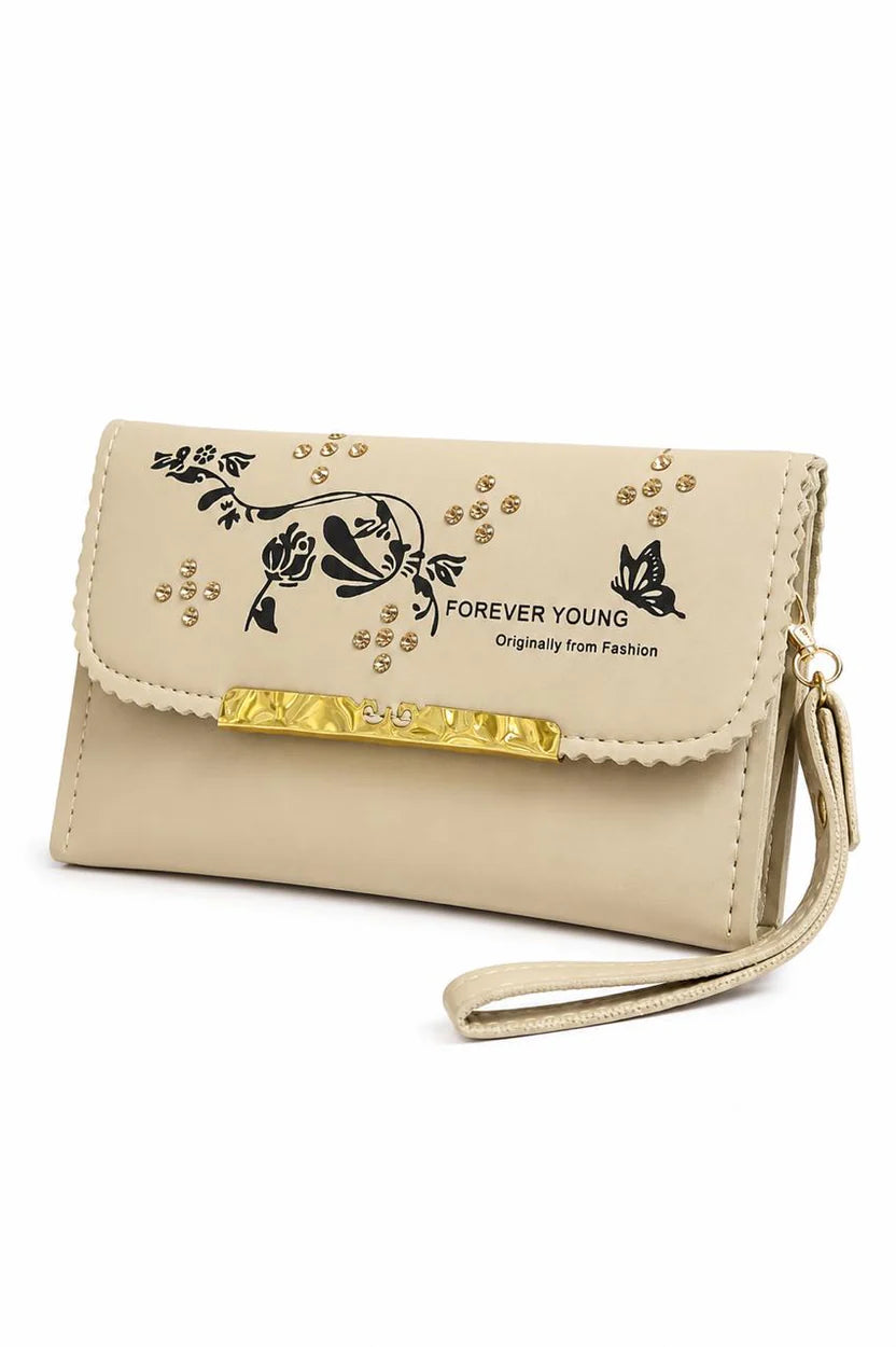 Emerald Floral Wristlet Wallet