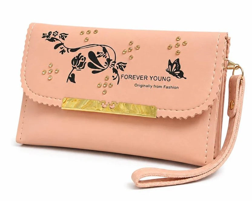 Emerald Floral Wristlet Wallet