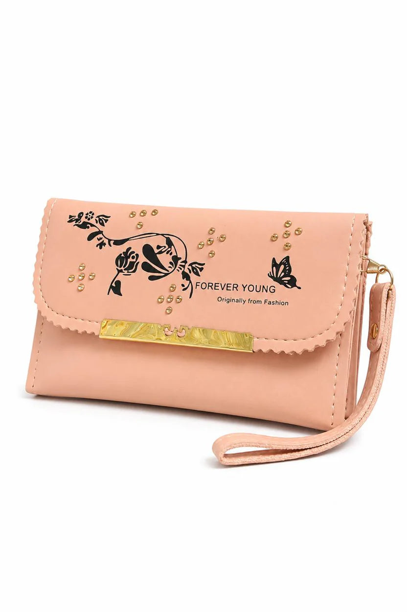 Emerald Floral Wristlet Wallet