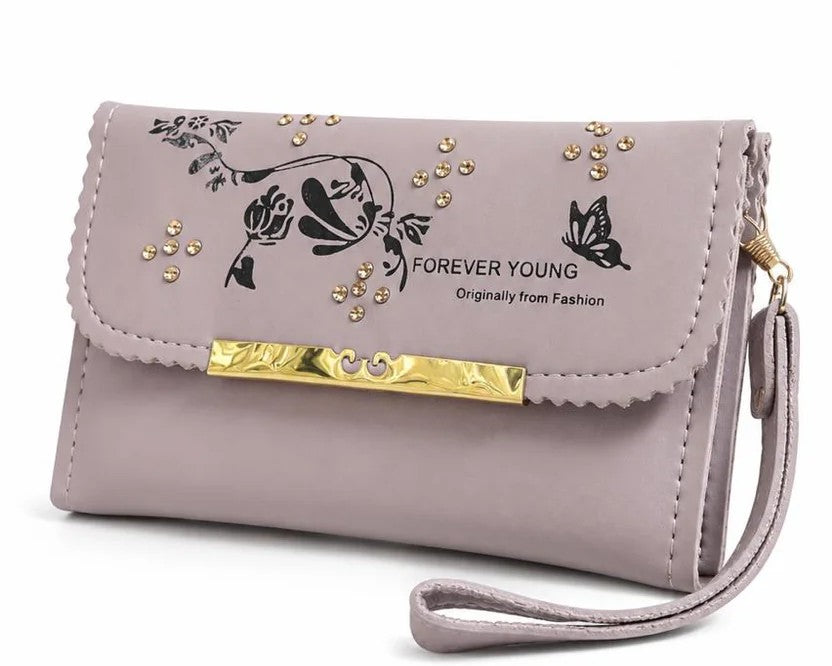 Emerald Floral Wristlet Wallet