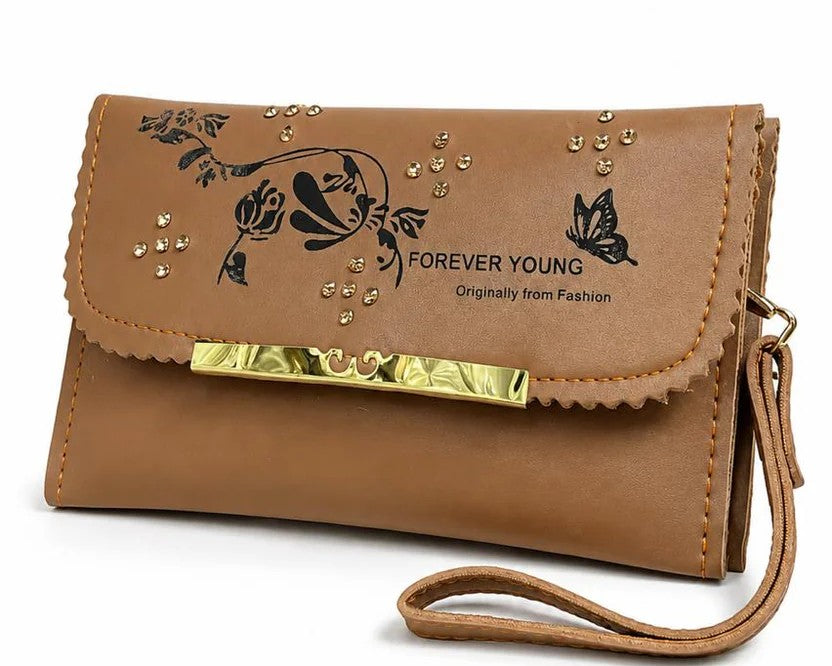 Emerald Floral Wristlet Wallet