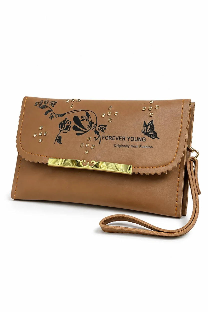 Emerald Floral Wristlet Wallet