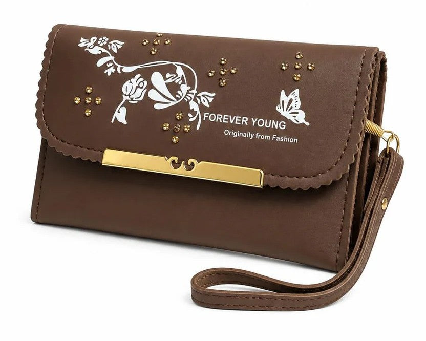 Emerald Floral Wristlet Wallet