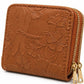 Floral Embossed Zip Wallet