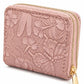 Floral Embossed Zip Wallet