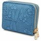 Floral Embossed Zip Wallet