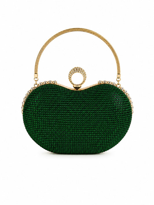 Emerald Crystal Ring Clutch