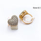 Two-Tone Heart Crystal Ring