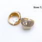 Wide Pavé Crystal Ring